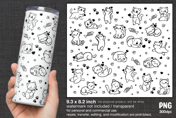 20ozTumbler, Cute Cat