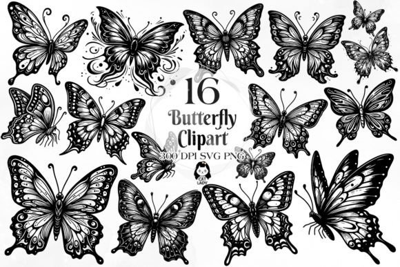 Bundle of Butterfly SVG PNG Clipart