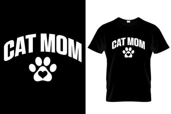 Cat Mom Funny Cat Paw T-Shirt