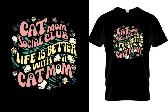 Cat Mom Social Club PNG Sublimation 2
