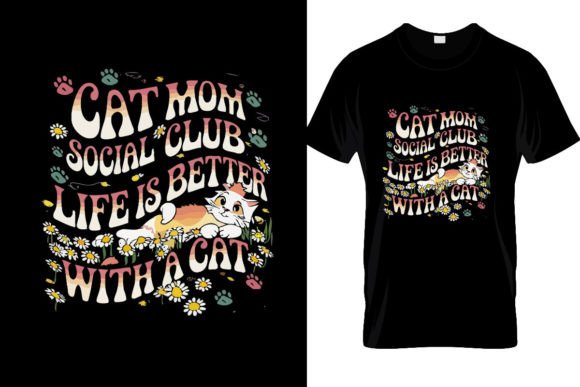 Cat Mom Social Club PNG Sublimation 4