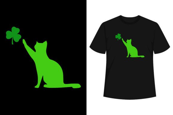 Cat Shamrock Saint Patrick’s Day T-Shirt