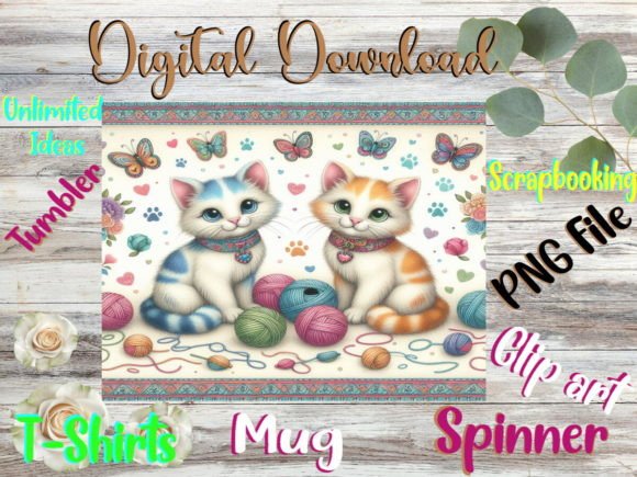 Cat Yarn and Butterflies