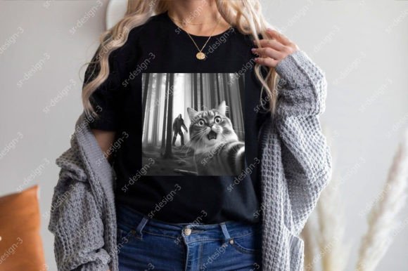 Funny Surprised Scared Cat Selfie