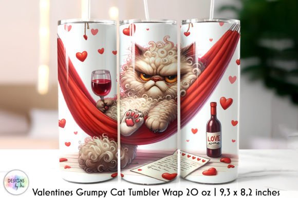 Grumpy Cat Valentines Tumbler Wrap