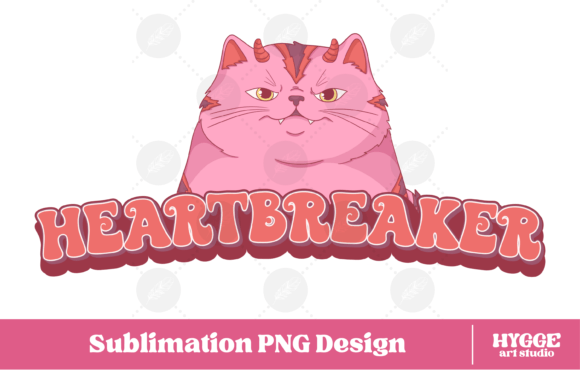 Heartbreaker PNG Funny Valentines Cat