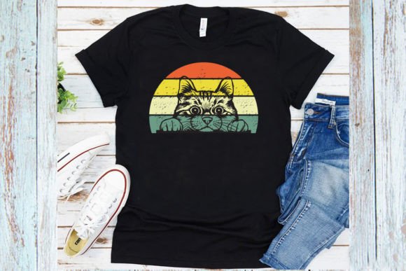 Retro Cat T Shirt