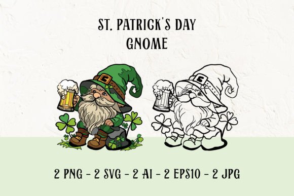 St Patrick's Day Gnome Svg