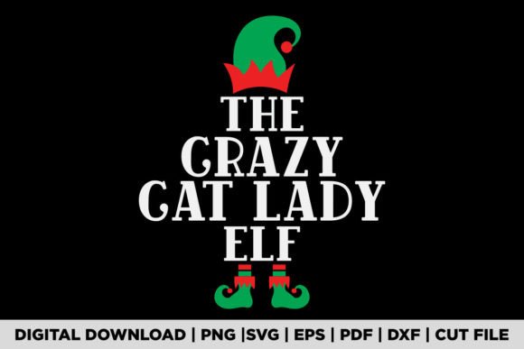 The CRAZY CAT LADY ELF T-SHIRT