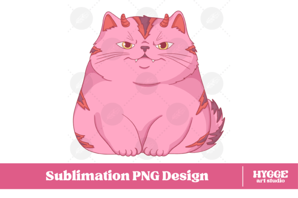 Valentines Demon Cat PNG Heartbreaker