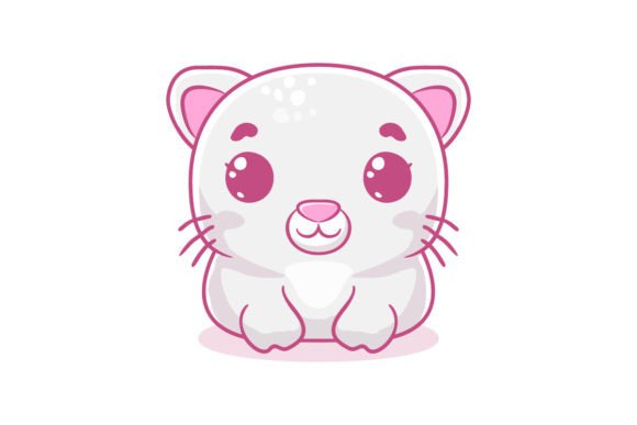 Vector Cute Baby Cat Cartoon Character
